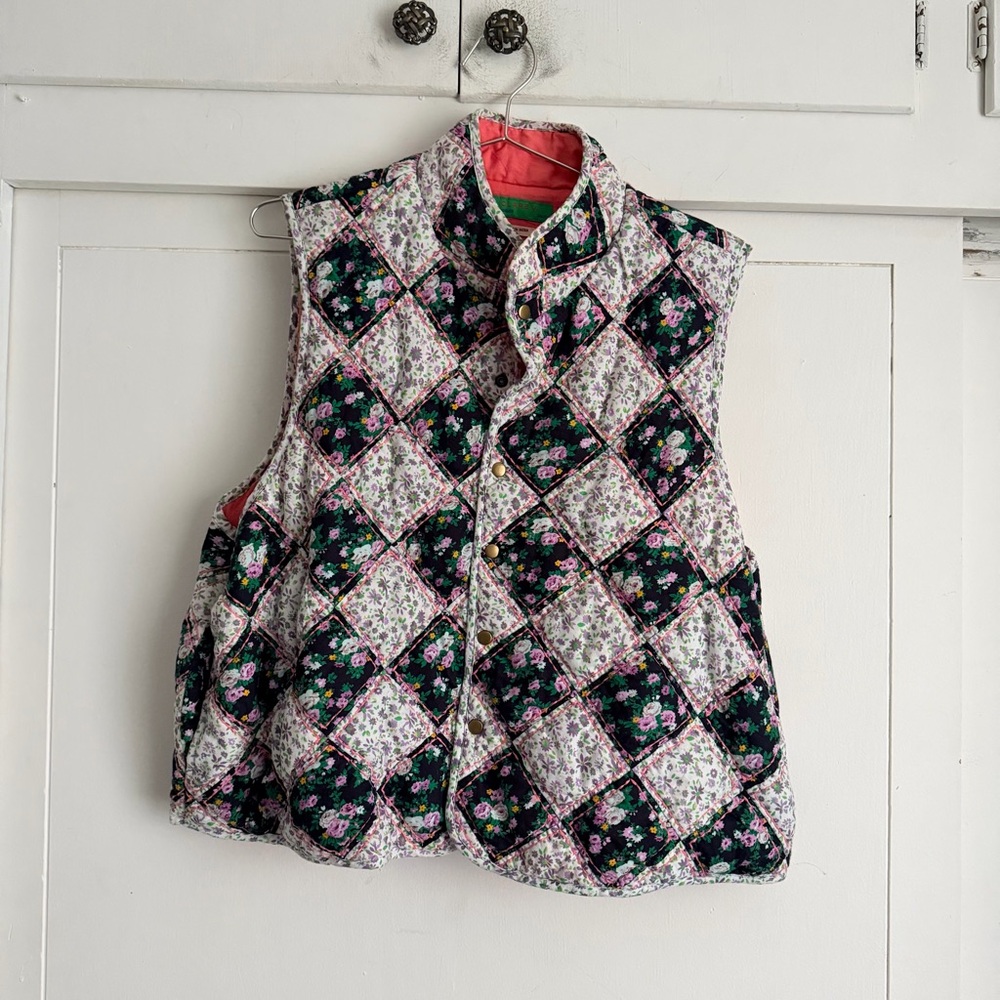 Clare V Timothe Quilted Floral Vest